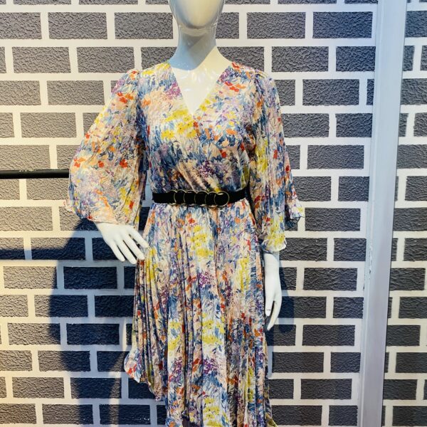 Multi Colour Midi with Belt