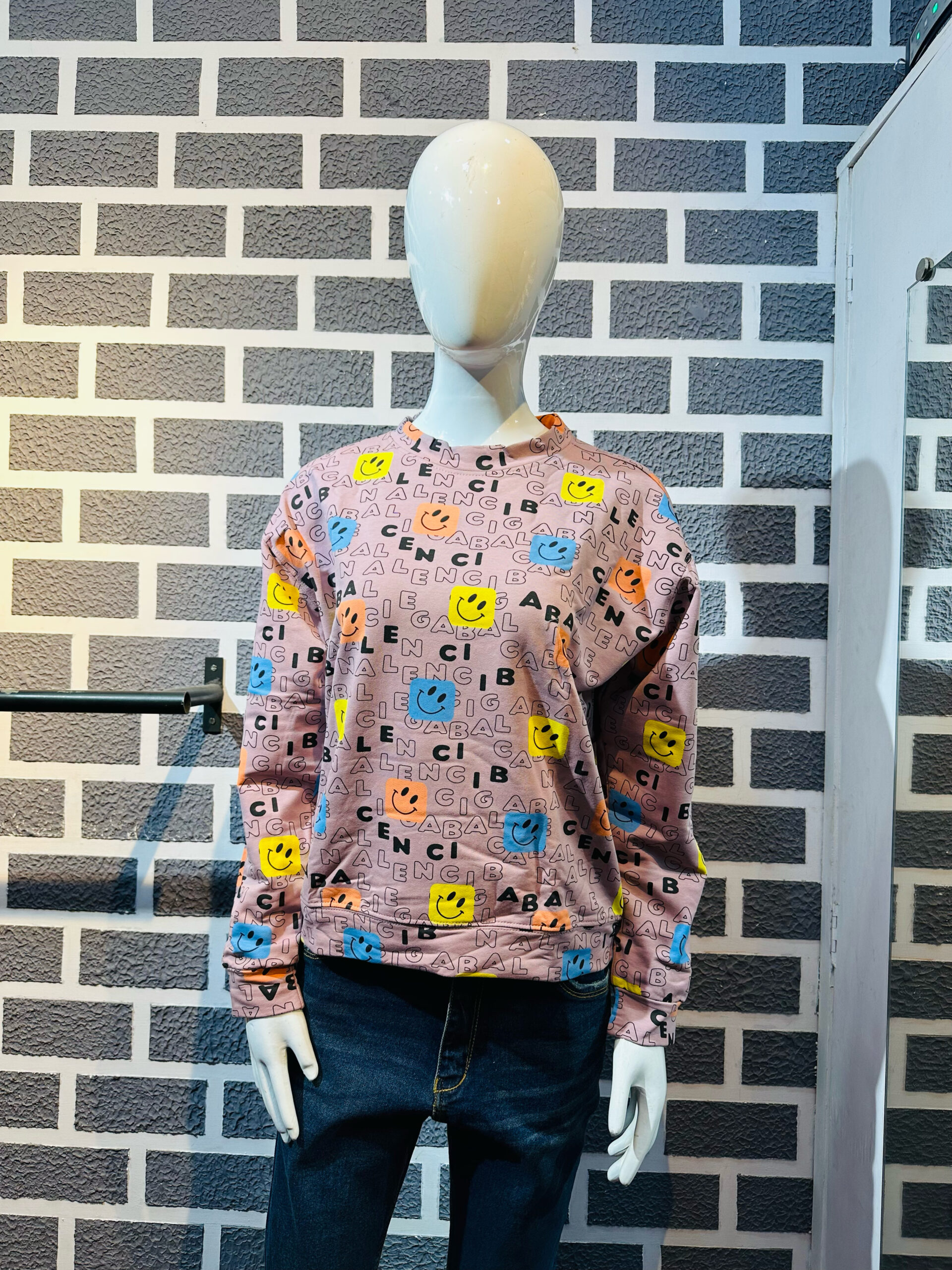 Pink oversize Printed drop Shoulder T-shirt