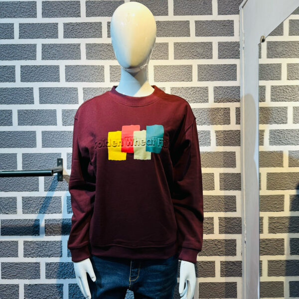 Maroon oversize Printed drop Shoulder T-shirt