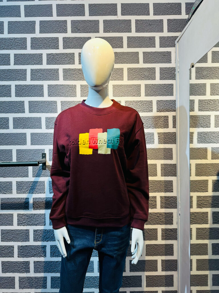 Maroon oversize Printed drop Shoulder T-shirt