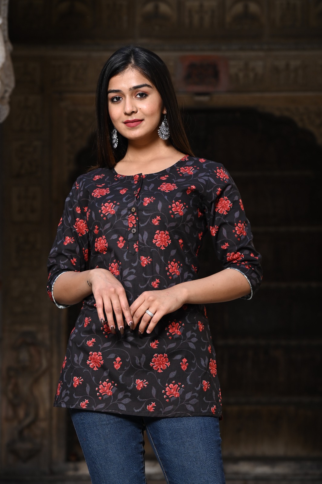 Rajasthani Hand Block Print Cotton Top