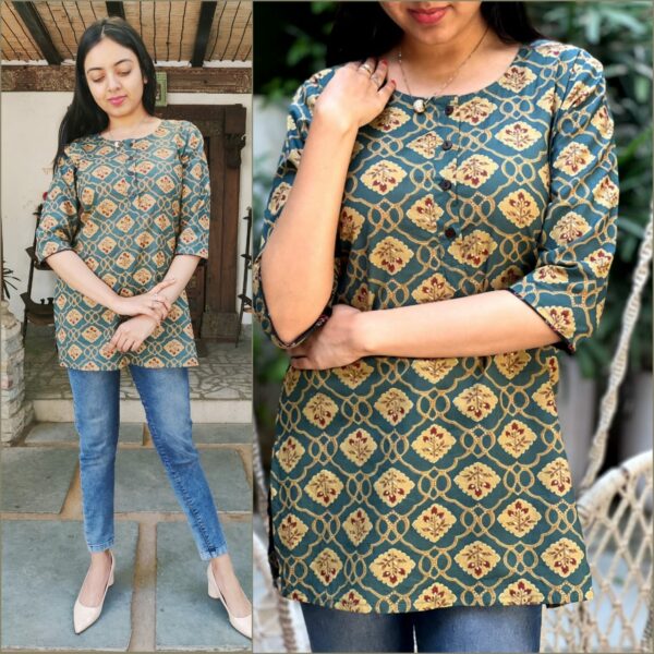 Rajasthani Hand Block Print Cotton Top