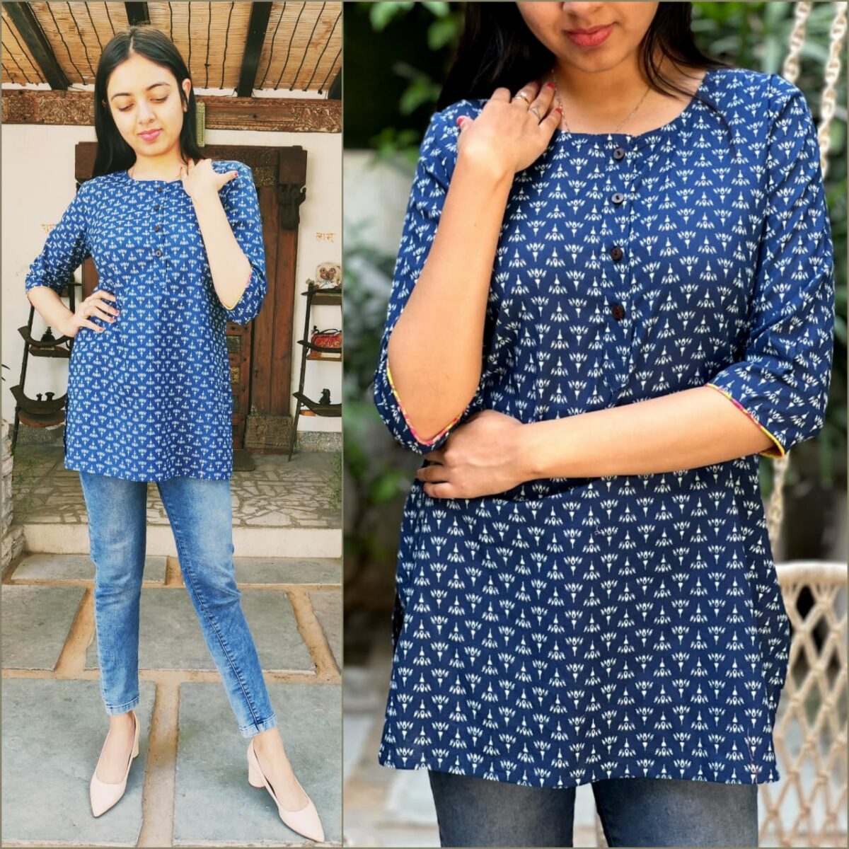 Rajasthani Hand Block Print Cotton Top