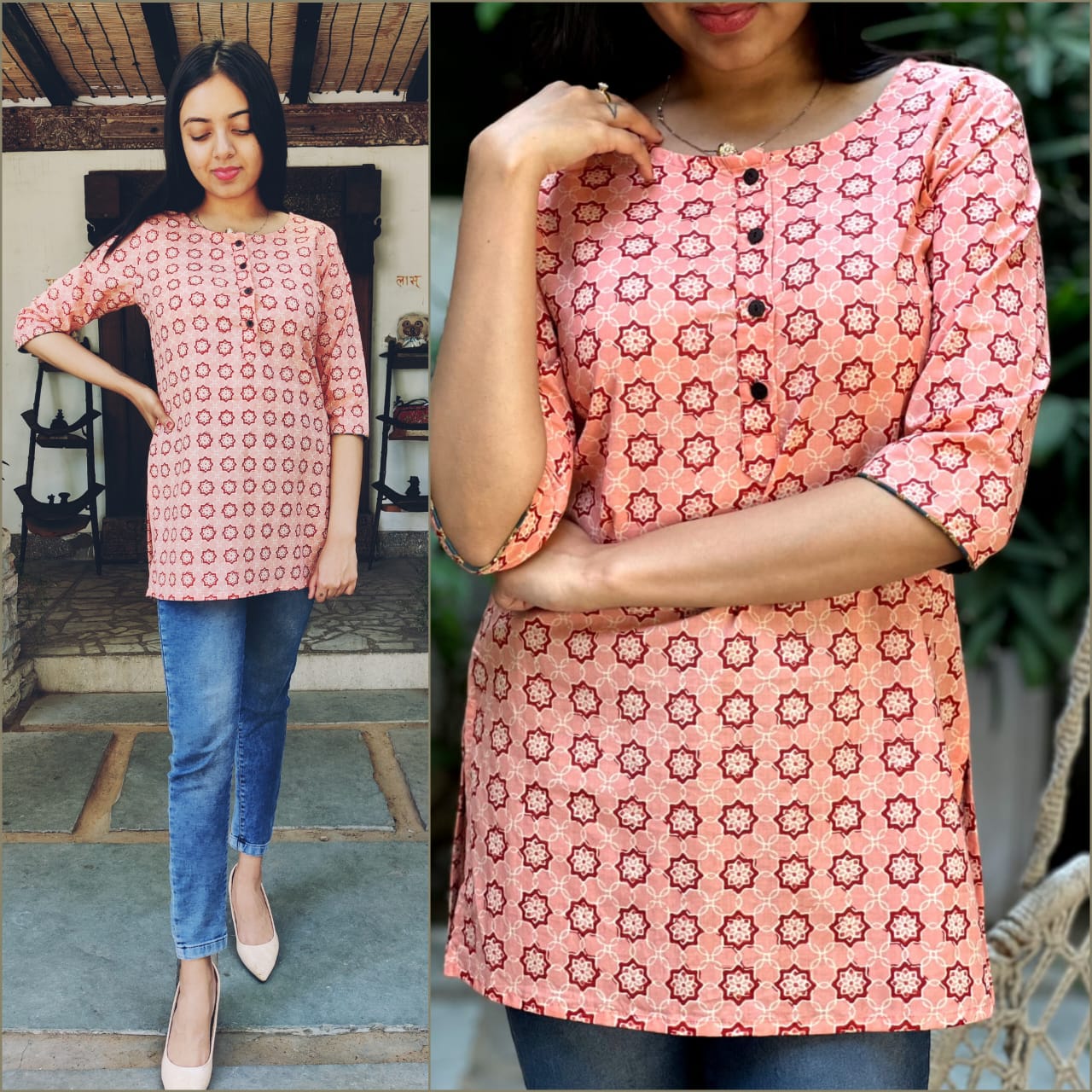Rajasthani Hand Block Print Cotton Top
