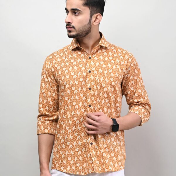 Rajasthani Hand Block Print Cotton Full Sleeve Shirt