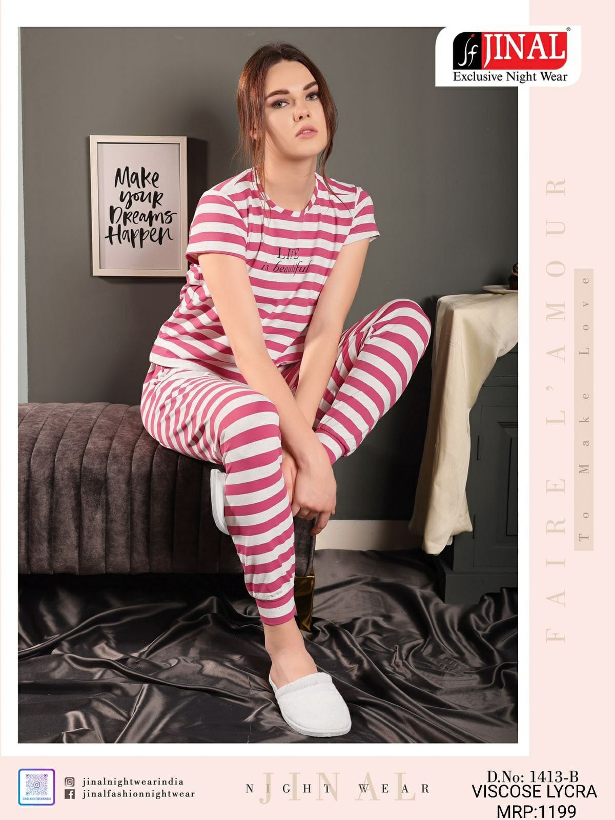 Striped Airport outfit & Nightsuit
